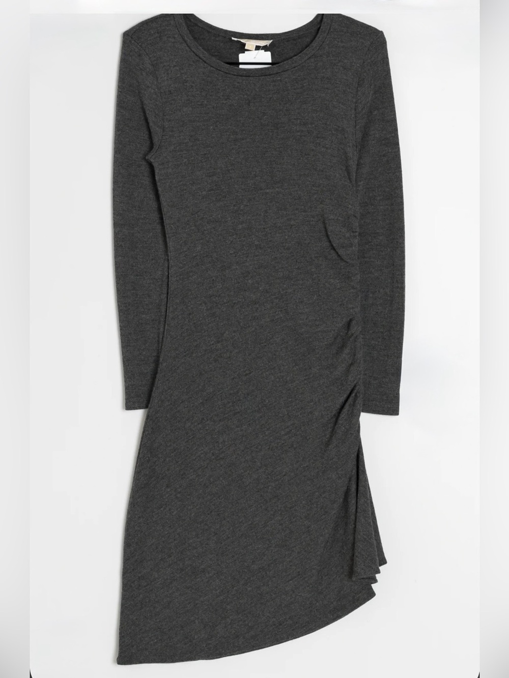 MICHAEL KORS Asymmetrical Long Sleeve Ruched Dress